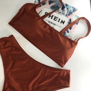 NWT Scoop Neck High Waisted Bikini Set